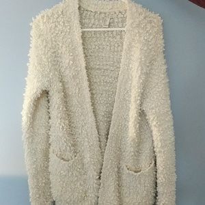 Fuzzy Cream Cardigan